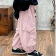 thumbnail image 4 of shoper Girls Cargo Pants Casual Joggers With Pockets Comfortable Kids Athletic Trousers For Play And Everyday Wear Durable Soft Stretch Fabric Pink, 4 of 9