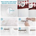 thumbnail image 3 of No Hook Shower Curtain with Built-in Rings - Cartoon Chef Kitchen Washable Waterproof Fabric Bathroom Curtains for Hotel,Rentals, 60 X 72 Inch Long , Gourmet Rustic Farmhouse Red Plaid, 3 of 9