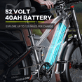 thumbnail image 6 of AOANGO 26“ Electric Bike for Adult,5000w Peak,up 120 Miles 52v 40Ah/60v50Ah Battery Ebike, 4.0 Fat Tire Adult Electric Bicycles for All Terrain,Electric Mountain E-Bike,UL Certified Commuter Ebikes, 6 of 9