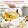 thumbnail image 3 of 1 Gallon Glass Pitcher with Lid and Handle, 128 oz Glass Water Pitcher for Fridge, Glass Carafefor Iced Tea Pitcher Coffee, Juice and Homemade Beverage, 3 of 9