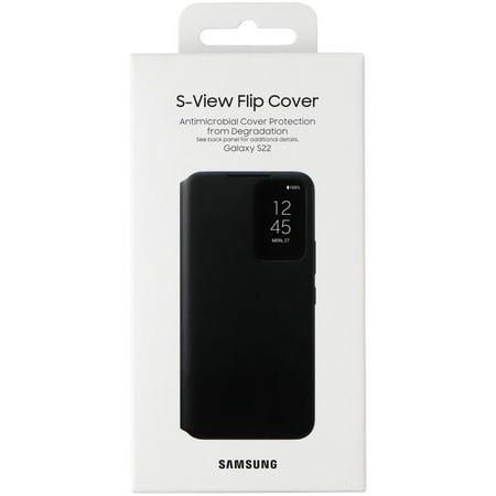 SAMSUNG Official S-View Flip Cover Case for Samsung Galaxy S22 - Black