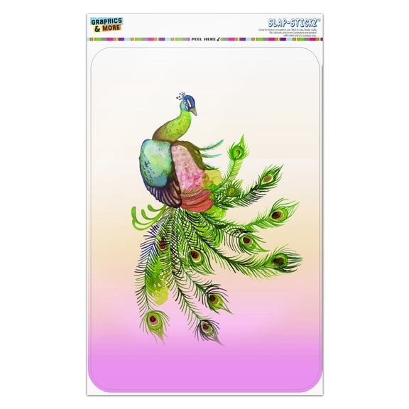 Watercolor Peacock Feathers Home Business Office Sign