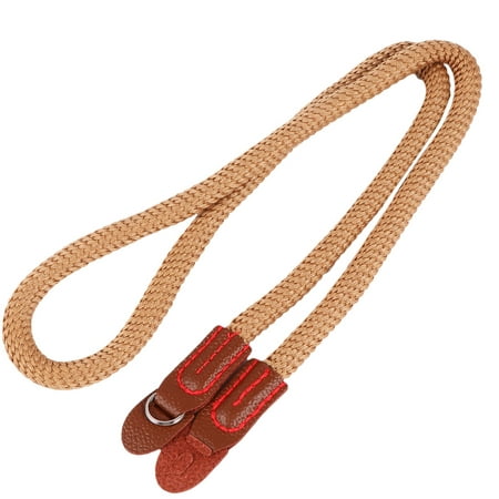 Image of 1PC Interchangeable Lens Digital Camera Lanyard Sturdy Camera Hanging Rope Micro Single Camera Harness Strap Pure Cotton Camera Lanyard for Outdoor Use (Apricot Without Camera)