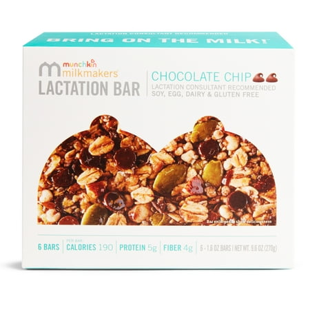 Munchkin® Milkmakers® Lactation Bars, Chocolate Chip, 6 Count