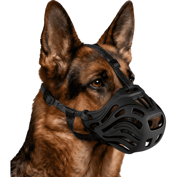 DEDRFUC Dog Muzzle, Soft Breathable Dog Muzzles Suitable Dogs, Adjustable Basket Muzzles Prevents Chewing and Biting for Grooming Trimming Training