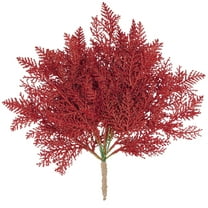 Norfolk Pine Stems, Real Touch Norfolk Pine Stems, Christmas Norfolk Pine Branches, Christmas Pine Branches for Decorating, Christmas Tree Picks And Sprays Decorations, 20Pcs, Red