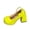 Green, variant on Gpaecead Women'S Round Toe Mary Jane Style Chunky Heel Dress Shoes Solid Color Patent Leather For Spring Summer Daily Casual Green