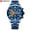 Rose Gold&Blue, variant on CURREN 8402 Men's Silver Quartz Waterproof Chronograph Stainless Steel Watch Luminous Clock Wristwatch