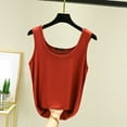 thumbnail image 4 of Xijirk Tank Tops Comfortable U Neck Camisole Tank Top Soft Stretch Basic Layering Piece For Daily Wear And Home Relaxation Camisole Tops for Women,Brick Red,2XL, 4 of 4