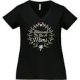 thumbnail image 3 of Inktastic Blessed to Be a Mimi Grandma Women's Plus Size V-Neck T-Shirt, 3 of 5
