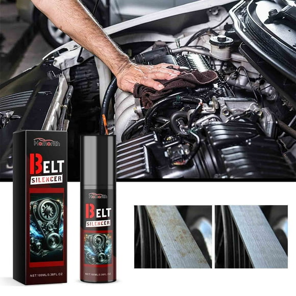 Dvkptbk Silencieux de Courroie Silencieux de Courroie de Moteur Automobile Hochet de Courroie de Moteur Automobile Élimination Lubrifiant d'Entretien 100 ml Silencieux de Courroie