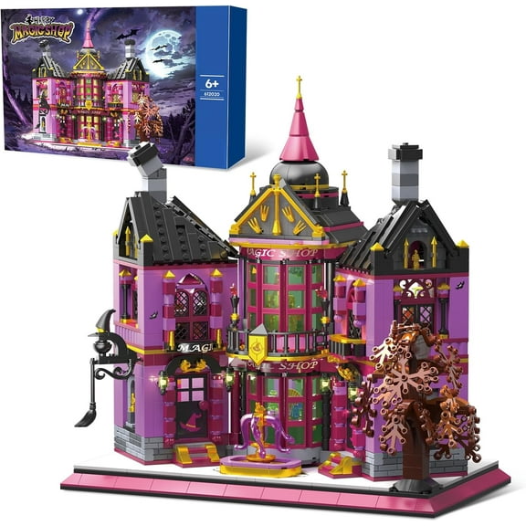 BrixVibe Magic Shop House Building Blocks Set Compatible with Lego for Adults Halloween 1366Pcs