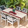thumbnail image 2 of Valentine's Day Table Cloths for 6 Foot Rectangle Tables, Red Truck Love Heart Roses Romantic Rustic Patio Waterproof Elastic Fitted Tablecloths, Washable Rectangular Table Cover for Camping, 2 of 8