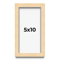 5x10 In Frame Beige Real Wood Picture Frame Width 0.75 inches | Interior Frame Depth 0.5 inches |