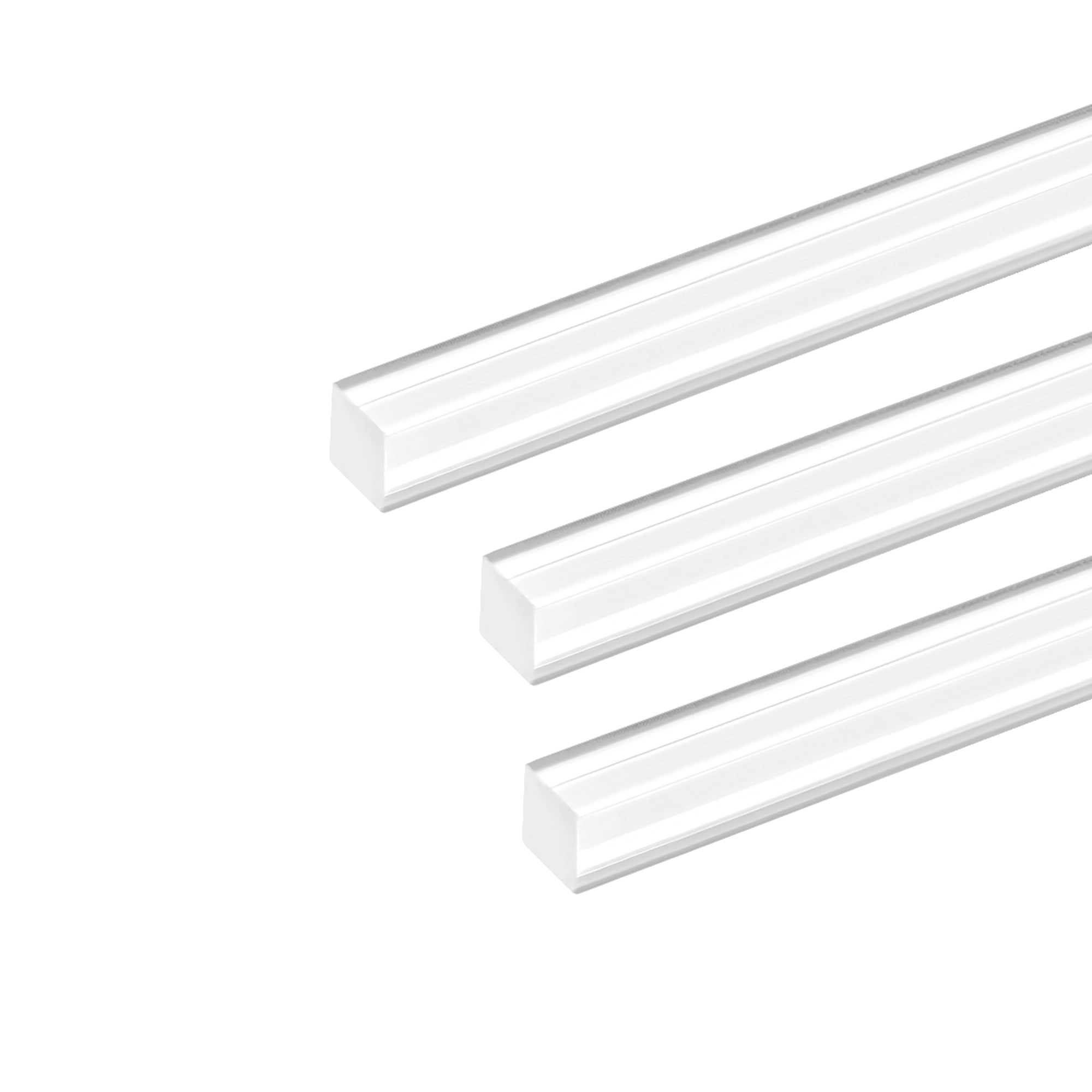 Square Acrylic Rod 8 mm x 8 mm x 20 inches Clear Plastic bar Solid PMMA bar 3 Pieces Square Acrylic Rod 8 mm x 8 mm x 20 inches Clear Plastic bar Solid PMMA bar 3 Pieces