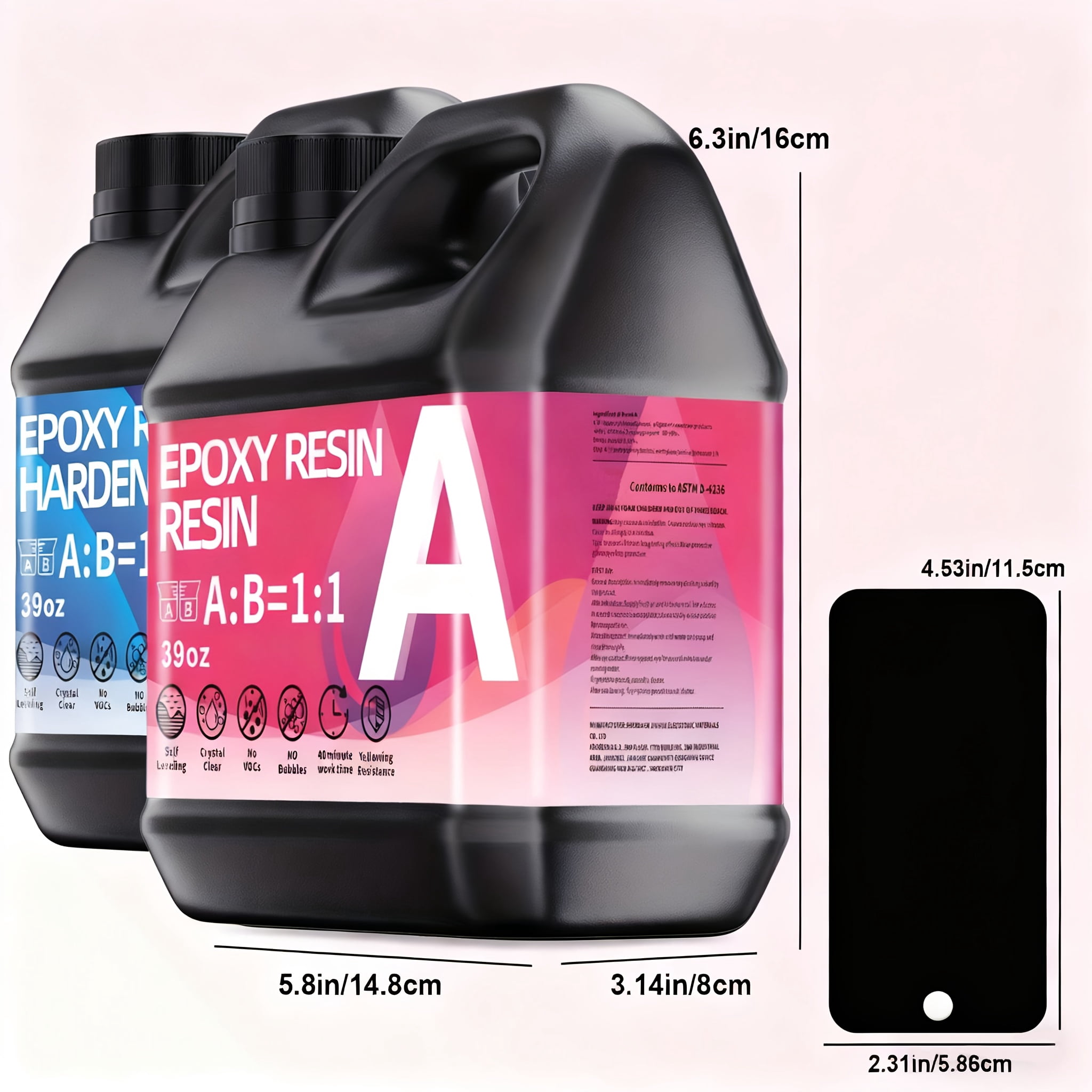 Fast Curing Epoxy Resin Kit, 156oz, Bubble-Free, Self-Leveling & Low Odor with day and night luminous effect. Comes with full set of tools plus 4-color luminous powd