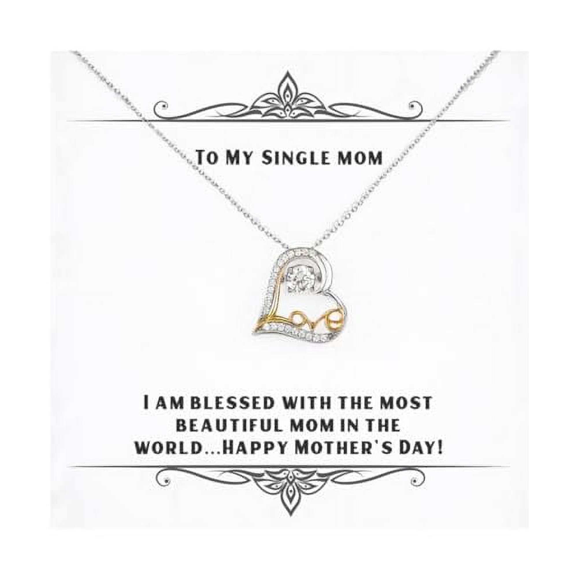 Cool Single mom Gifts, I am blessed with the most beautiful mom in..!, Single mom Love Dancing Necklace From Son, Gifts For Mom, Mothers Day gifts, Gifts for her, Gift ideas for mom, Unique gifts for
