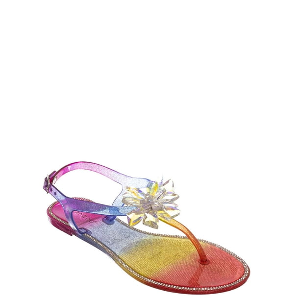 jelly flat sandals