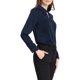thumbnail image 4 of INSPIRAR CHIC Blusa de Satén para Mujeres de Manga Larga Elegante con Cuello en V para Trabajo Oficina M Azul Marino, 4 of 6