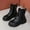 #036-Black, variant on Wowcloth Women's Fashion Casual Boots - Comfortable Round-Toe Slip-On with Versatile Styling Everyday Wear & Outfit Dress