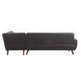 thumbnail image 2 of ACME Essick II Faux Leather Tufted Sectional Sofa in Black, 2 of 7