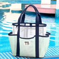 thumbnail image 4 of Travel Beach Tote Bag with Multi Pockets, Waterproof Mesh Beach Bags, Large Capacity Handheld Cosmetic Zipper Pouch, 4 of 5