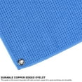 thumbnail image 6 of Gustave 3 Packs Magnetic Golf Towel Waffle Microfiber Golf Towels with Strength Magnet for Strong Hold to Golf Carts or Clubs (23.6" x 15.7", Black/ Gray/ Blue), 6 of 9