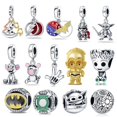 thumbnail image 2 of Gran oferta de dijes de plata 925 de Star Wars para la marca Popular, pulsera de plata 925, colgante, collar, mujeres y hombres, regalo de cumpleaños a juego DIY, 2 of 4
