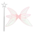 thumbnail image 1 of KAKOWELY 1 juego de alas de hada para cosplay, alas de hada decorativas para fiesta, alas de hada para actuación con varita, 1 of 5