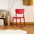 thumbnail image 3 of 33" Red Solid Stackable Patio Dining Chair, 3 of 8