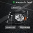 thumbnail image 2 of Fits 2005-2011 Toyota Tacoma Pickup Black Headlights Assembly Lamps Left+Right, 2 of 7
