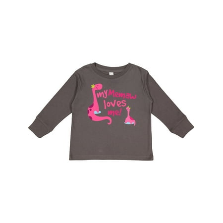 

Inktastic My Memaw Loves Me Gift Toddler Toddler Girl Long Sleeve T-Shirt