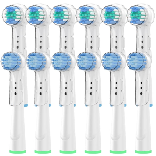 Replacement Toothbrush Heads for Oral b Non-iO Toothbrush, Professional Brush Heads Refill Compatible with Oral b Pro 9000/8000/ ... /500,/300/... Genius and Smart, 2Type,12Pack