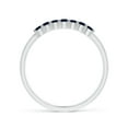 thumbnail image 2 of ANGARA Natural Half Eternity Seven Stone Sapphire Wedding Ring in 14K White Gold for Women (Size-2mm) | September Birthstone, Anniversary, Jewelry Gift for Women | Natural Blue Sapphire Ring, 2 of 9