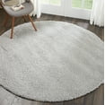 thumbnail image 6 of Nourison Malibu Shag Solid Shag Silver Grey 6'7" x ROUND Area Rug, (7' Round), 6 of 8