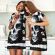 thumbnail image 4 of Easygdp Watercolor Skull Camisón de manga corta para mujer, informal, estampado, 4 of 6