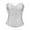 White, variant on Luxalzxs White Corset Top for Women Strapless Lace Up Boned Bodyshaper Bustier Sexy Crop Top