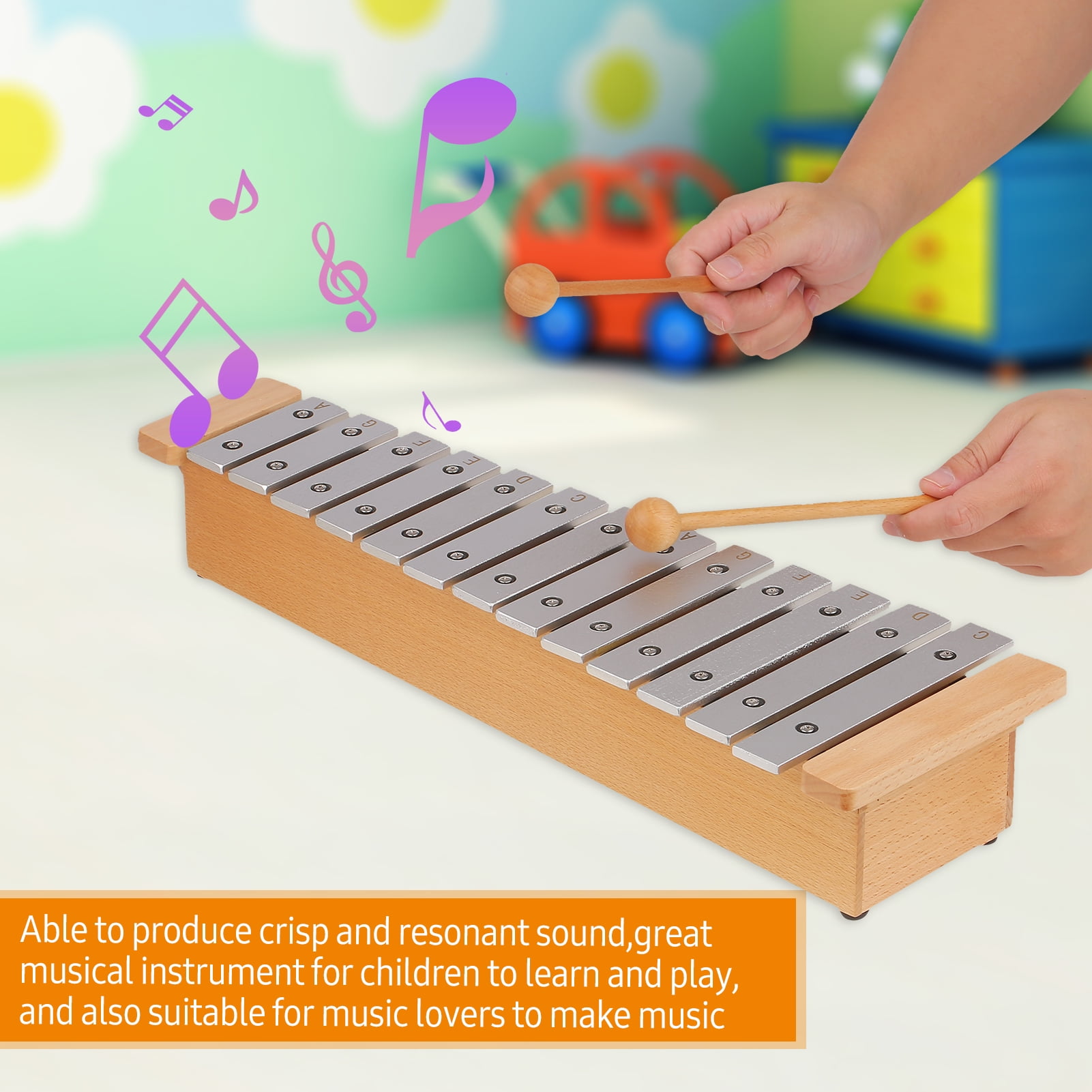 Prijenosni aluminijski Glockenspiel s 13 notaPrijenosni aluminijski Glockenspiel s 13 nota  