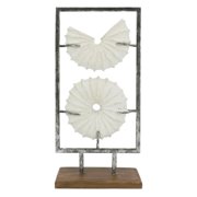 Ashland 16.25 Silver & White Floating Shells Tabletop Decor , Summer Home Decor