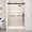 44"-48" W x 76" H-Black, variant on 56"-60" W x 75" H Frameless Sliding Shower Door, Brushed Nickel Shower Screen, 5/16" (8mm) Clear Tempered Glass with Explosion-proof Film