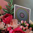 thumbnail image 3 of 3drose, Colorful Crop Circle Mandala - Bohemian Kaleidoscope Design, 12 Greeting Cards with Envelopes, 3 of 7
