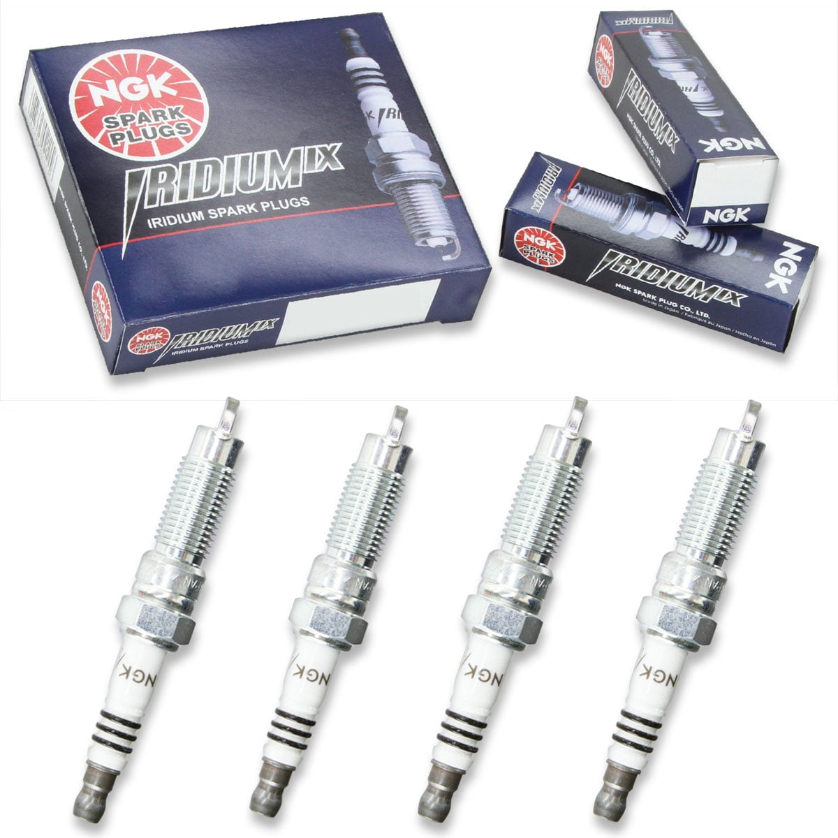 4 pc NGK 372 Iridium IX Spark Plugs for Ignition Wire Secondary