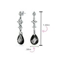 thumbnail image 4 of Bling Jewelry Womens Briolette Teardrop CZ Dangle Chandelier Earrings Sterling Silver Gemstone, 4 of 5