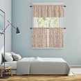 thumbnail image 5 of Brown Flowers Kitchen Curtains Sets for Windows 36 Inch Length, Vintage Farmhouse Floral Leaves Vines Rod Pocket Window Treatments Tier Curtains and Valances Set for Bedroom/Bathroom, 5 of 8
