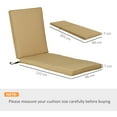 thumbnail image 3 of Outsunny Outdoor Seat Cushion for Lounge Chair with Machine Washable Cover, 3 of 10