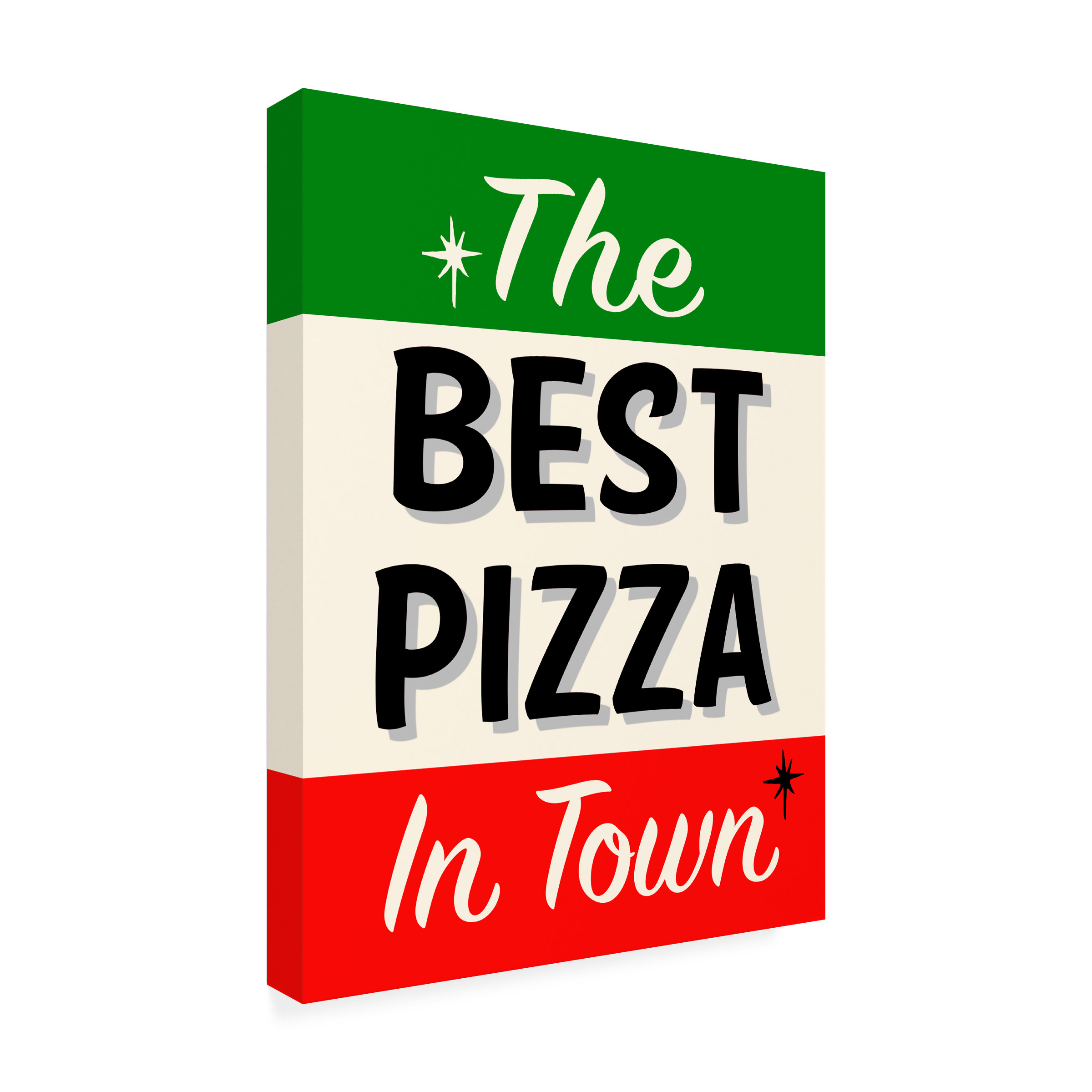 RetroPlanet 'Best Pizza Stripe' Canvas Art