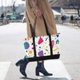 thumbnail image 4 of FORMRS Canvas Laptop Tote Bag for Women with 15.6" Computer Compartments Shoulder Handbag, Retro Round, 4 of 7
