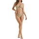 thumbnail image 2 of Conjuntos de Bikini Bandeau con Anillo Metálico para Mujeres 2 Piezas con Lazo Lateral Traje de Baño de Corte Alto, 2 of 5