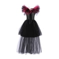 thumbnail image 5 of Afuyipoi Girls Mesh Pumpkin Dress Size 2-12 Halloween Party Performance Clothes for Kids Wine Size 10, 5 of 5