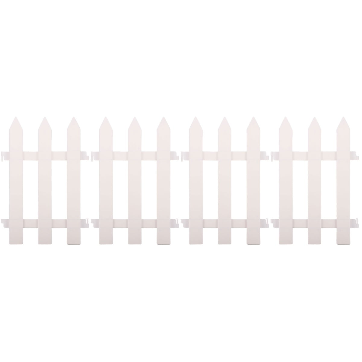 BERTDOMD 4pcs Plastic Garden Fence Panels for Yard and Courtyard Outdoor Landscaping and Decorative Ground Border